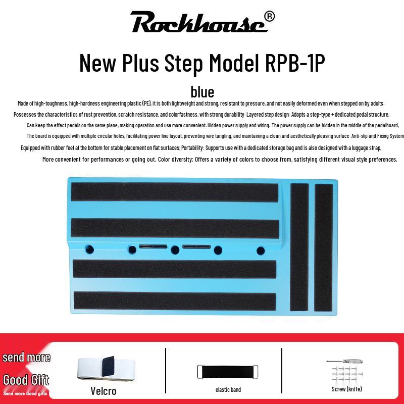 Güç Rayı ve Montaj Braketli ROCKHOUSE Çift Katmanlı Basamaklı Gitar Pedal Tahtası, Taşınabilir Tasarım