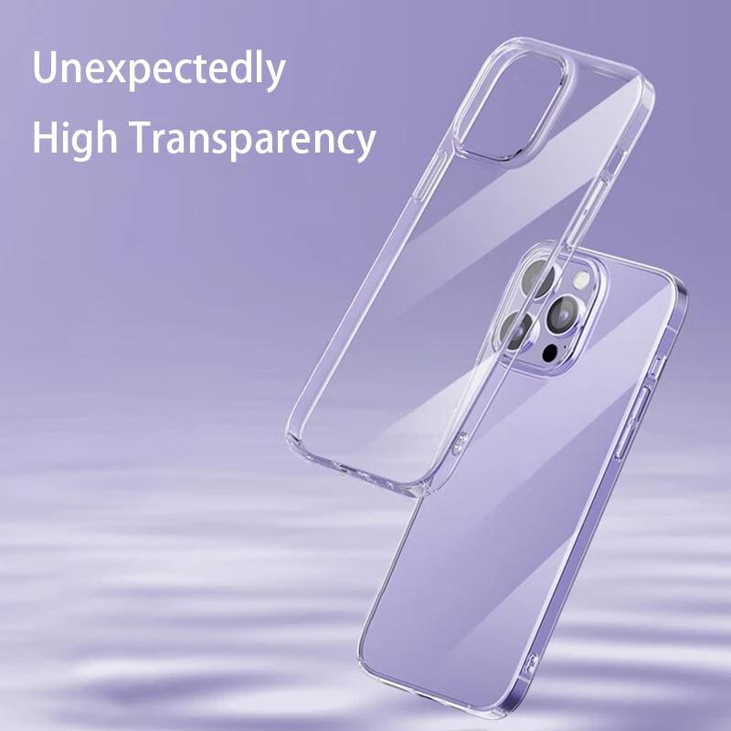 Luxury Clear Phone Case For iPhone 13 12 11 14 Pro Max X XR XS Max 7 6 6S 8 Plus Shockproof Soft Silicone Transparent Back Cover Shell