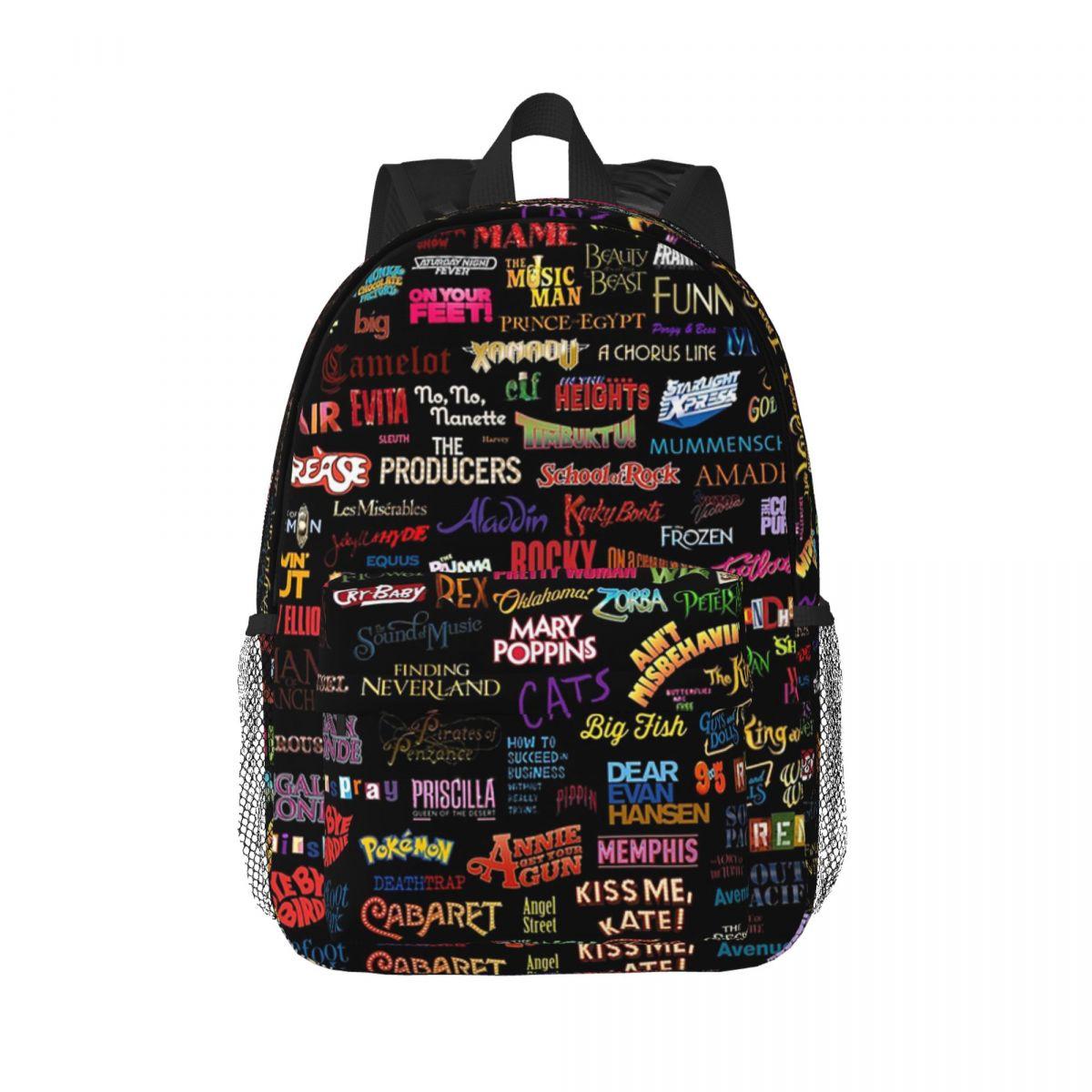 

Broadway Musicals Backpacks Teenager Bookbag Casual Children School Bags Travel Rucksack Shoulder Bag Large Capacity One Size