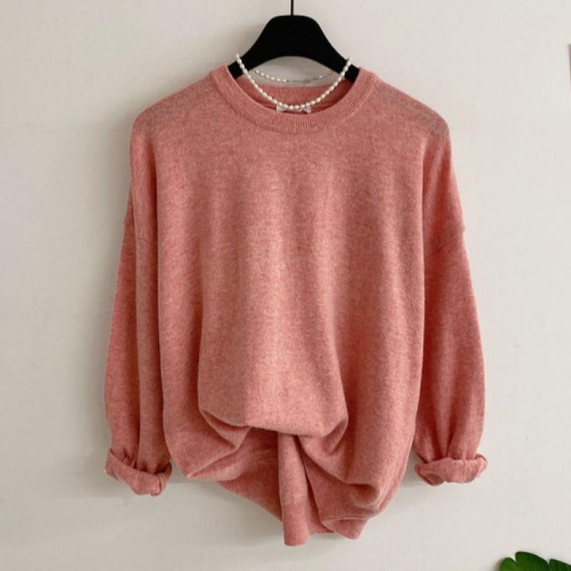Honey J Women Hamyulon Cashmere Loose Fit Solid Wool Long Sleeve Knit 10 Colors