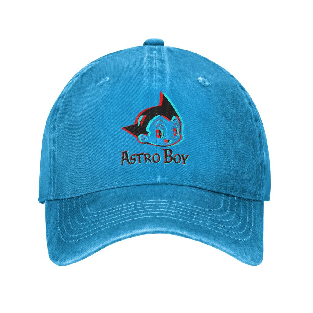 Casual Retro 3D Glasses Style Astro Boy Baseball Caps Unisex Distressed Washed Snapback Hat Mighty Atom Outdoor Adjustable Hats