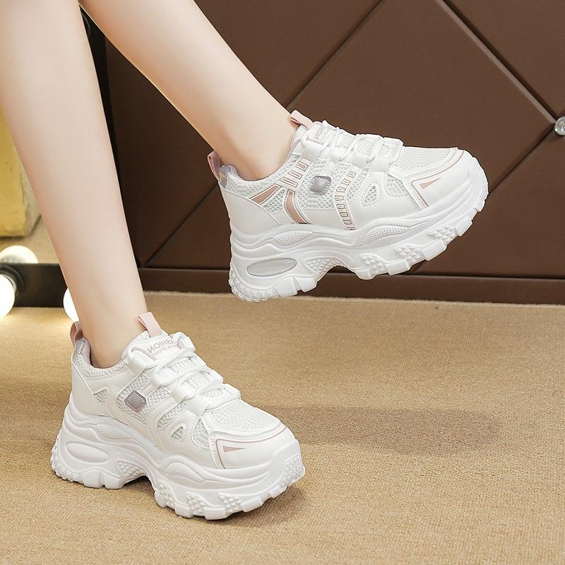 22 новые летние дышащие сетчатые спортивные повседневные беговые кроссовки увеличенная платформа папины кроссовки hongjie 35