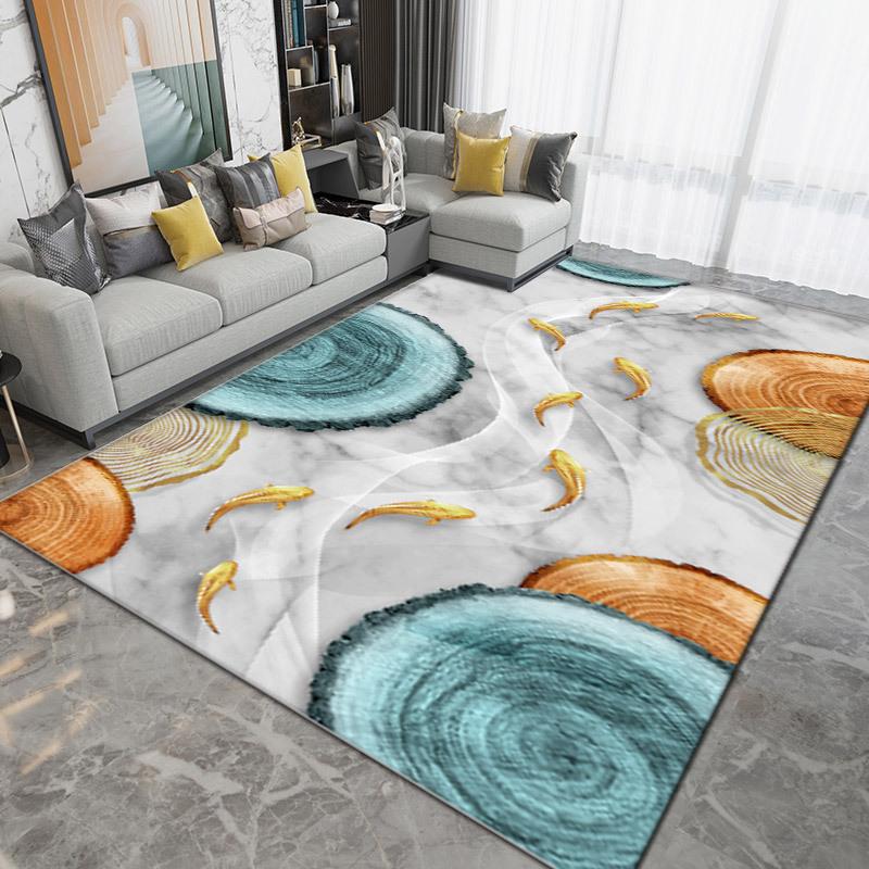 Druckteppich Wohnzimmer Große Fläche Rutschfester Teppich Schlafzimmer Zimmer Nachttischdecke Wohnkultur Zubehör