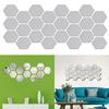 24 Stück 3D Sechseck Spiegel Wandaufkleber Kunst Fliesenaufkleber Zuhause Wohnzimmer Dekor