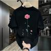 Unisexs Fitted Cotton Tshirts 5XL Black T Shirt Summer Wear Casual for Unisex Flower Print Tee Shirts White Unisex Clothing