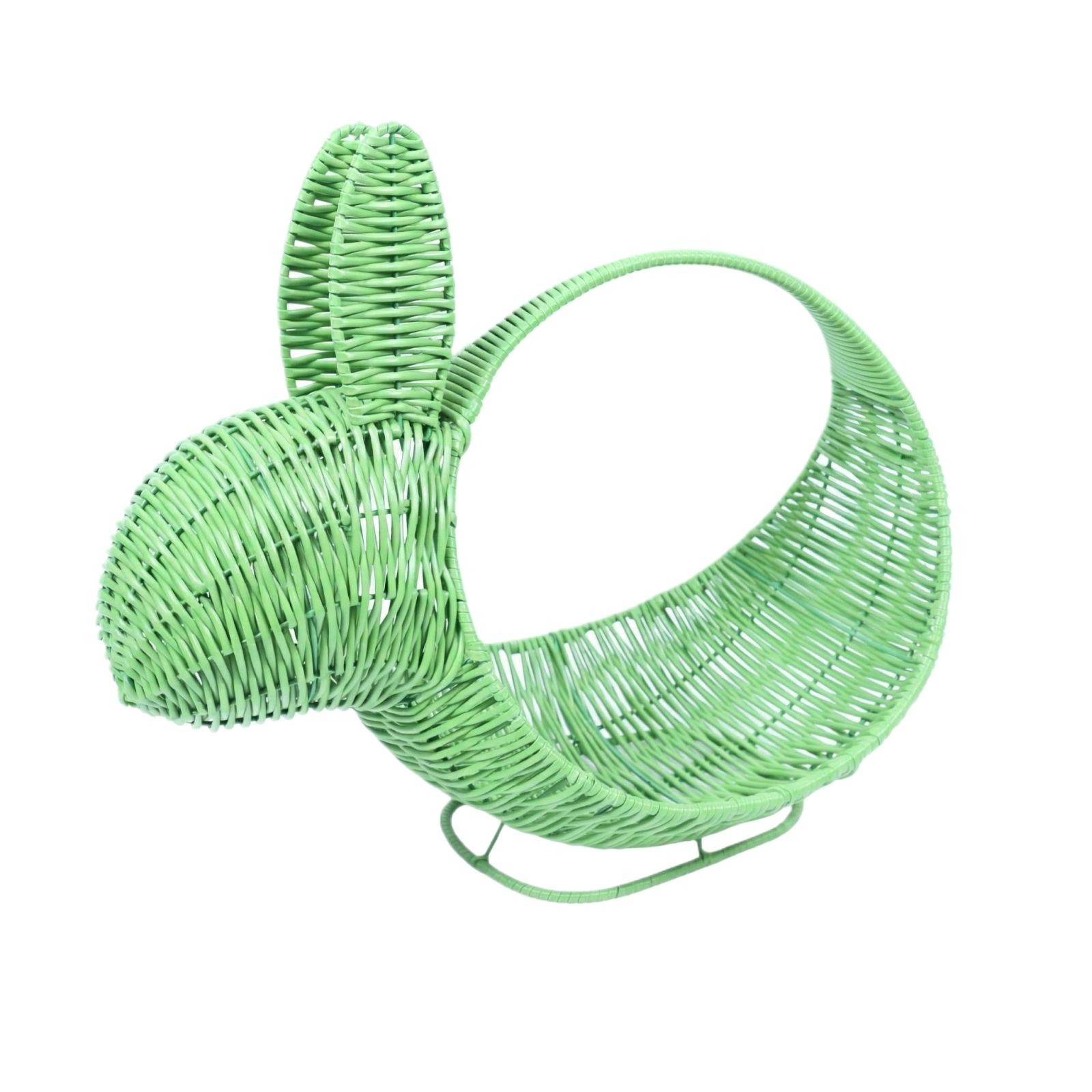 Hand Woven Easter Egg Storage Fruit Basket Creative Drawer Candy Basket зелёный