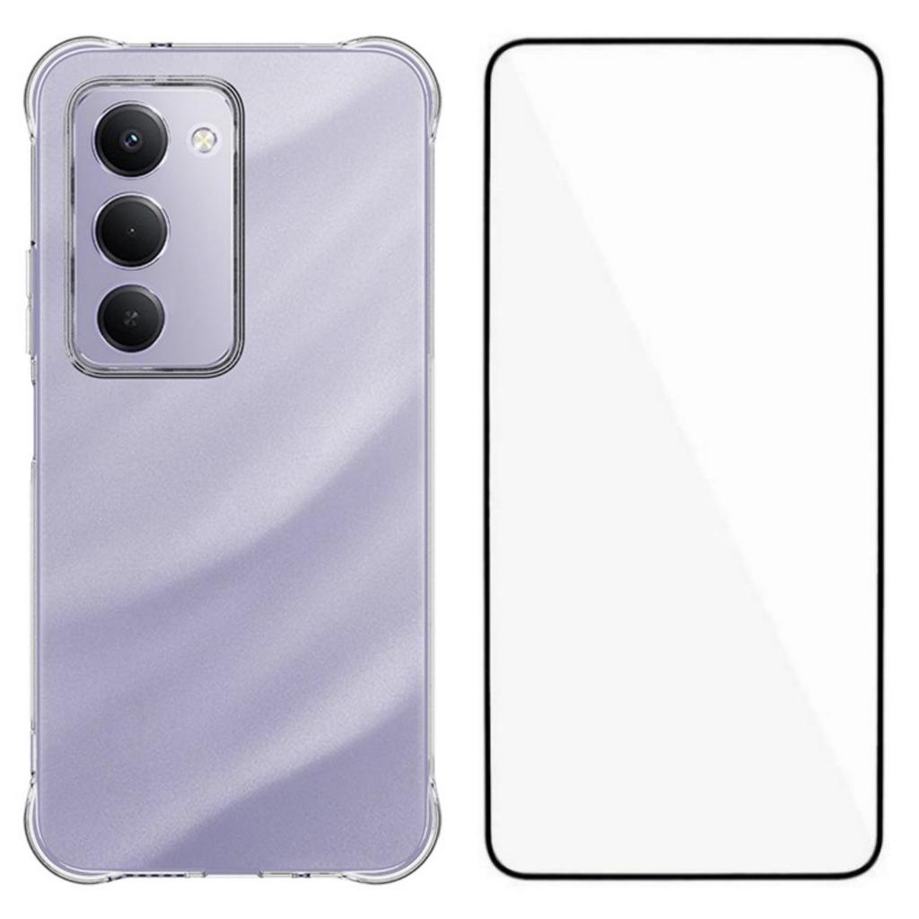 For Xiaomi Redmi 15 5G (Global) (169mm) Case WANLONFENG WL Series 2.0mm TPU Phone Cover with Tempered Glass Film