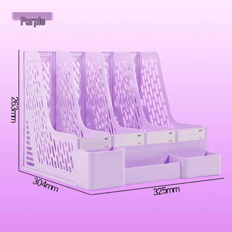 Four-Tier Desktop File Organizer with Storage Trays for Office Supplies