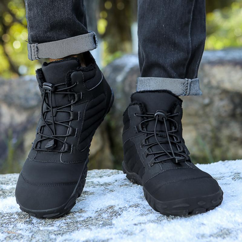 Fashion High-top Snow Boots Winter Cotton Shoes Women Men Plush Warm Outdoor Hiking Sneakers Non-slip Sports Shoes