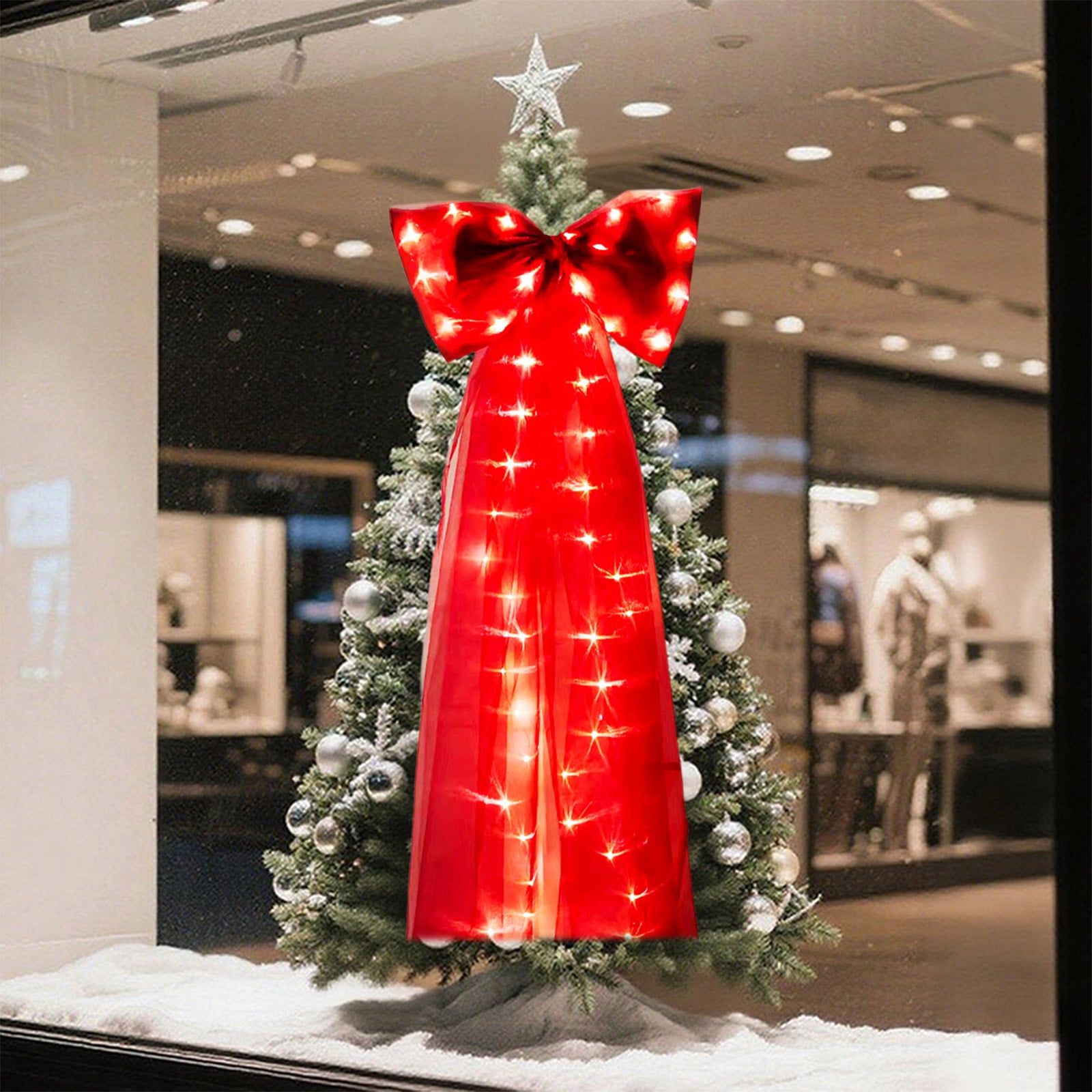 

Рождественские украшения Гигантский бант на рождественскую елку, Бархатный бант для окна, стены, каминной полки, входной двери, крыльца. Рождественские украшения для дома, комнаты, вечеринки. One Size