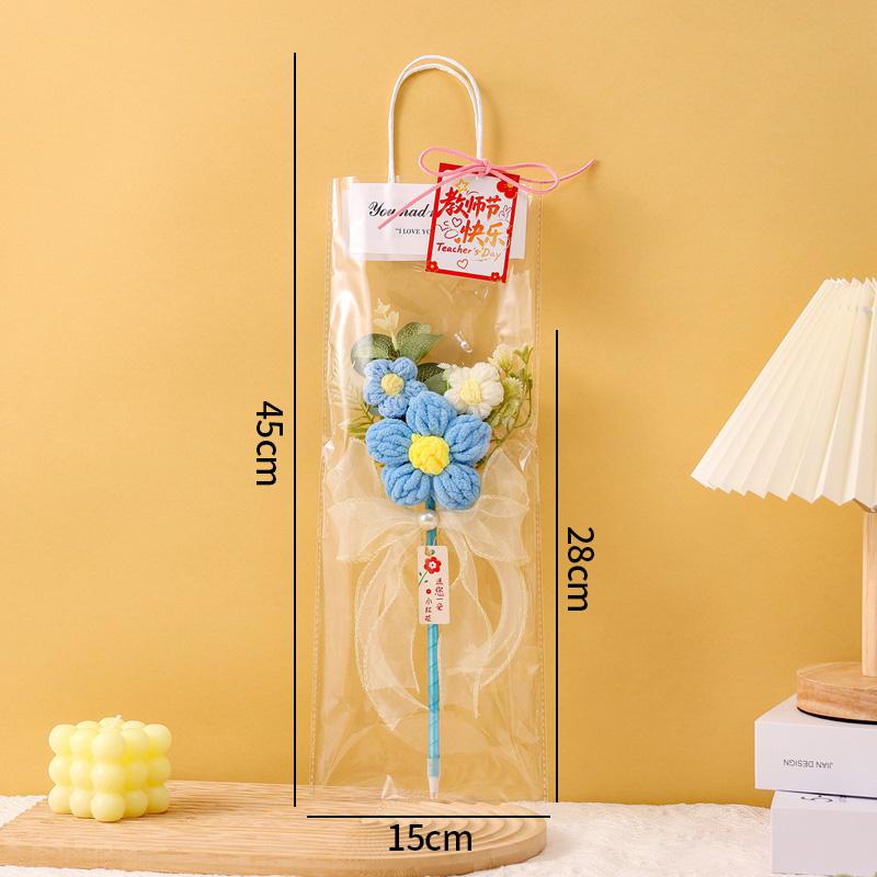 Finished Crochet Sunflowers Potted Graduation Gift Cute Knitting Flowers Handwoven Plant Crochet Flowers Teacher Day Gifts