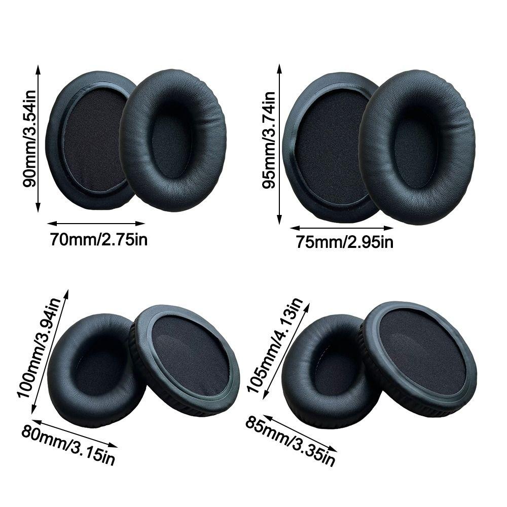 1Pair Replacement Ear Cushion Protein Leather Headphone Protective Cover  Headphones Accessories