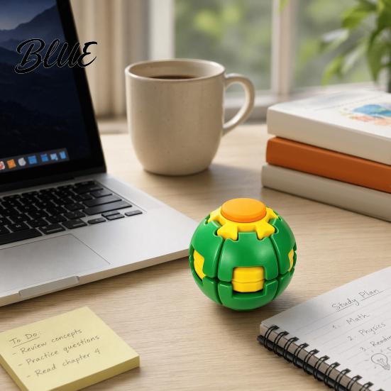 Press Spinning Ball 1/2Pcs 3D Printed Rotating Ball Stress Relief Fidget Spinner Toy