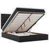 Ottoman Bed with Mattress Black 140x190 cm Faux Leather