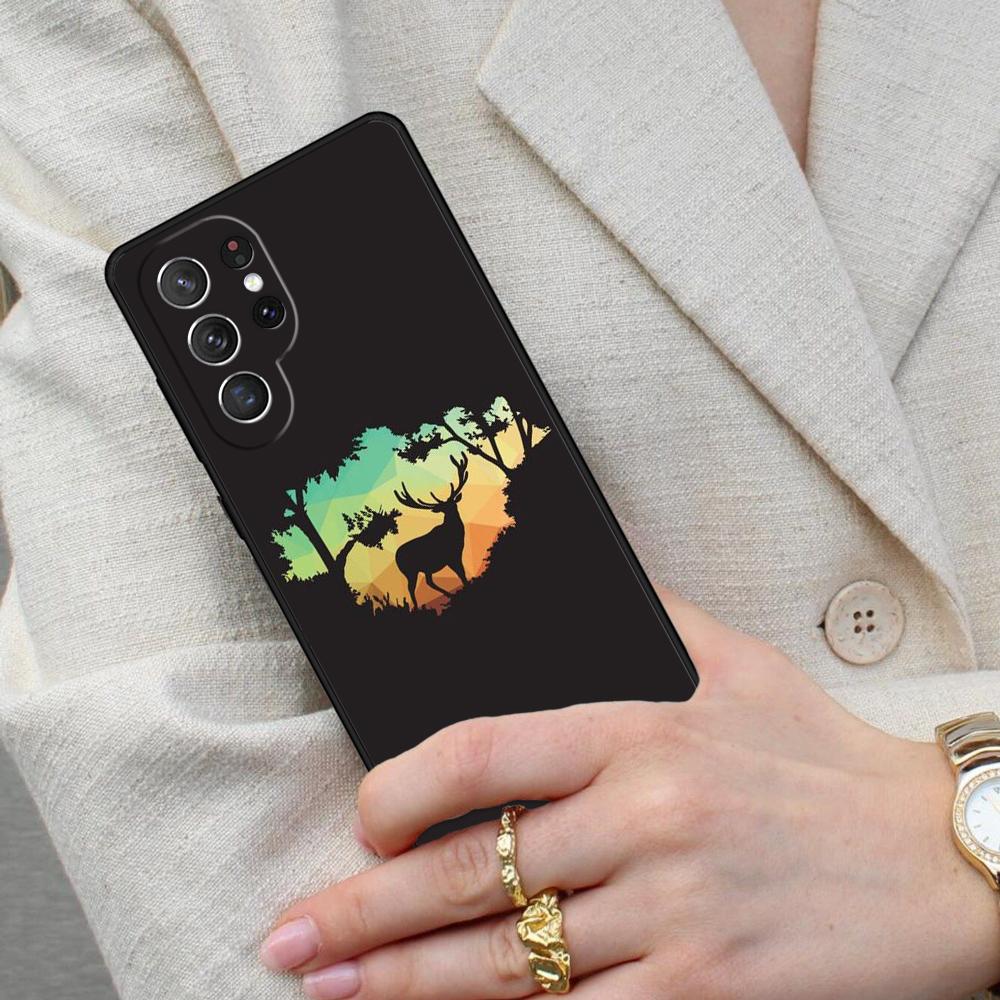 Starry Sky Deer Cell Phone Case for Samsung Galaxy S26 Ultra S25 S24 S23 S22 S21 S20 Note10 Cover