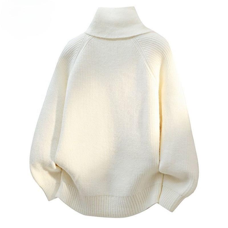Loose Knit Sweater Oversized Pullover Scarf Top Lazy Style Winter Fall Women Fashion Casual Comfortable