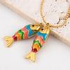 2pcs Stainless Steel Enamel Gold Plated 3D Fish Charms Star Shell Pendants DIY Boho Necklace Bracelet Earrings Jewelry Findings