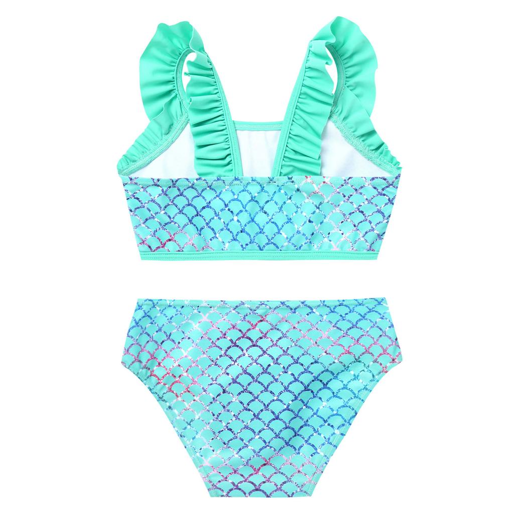 Girls Bikini Sets Mermaid Swimwear Two Piece Swimsuit Swimwear for Kids 1-16 Years