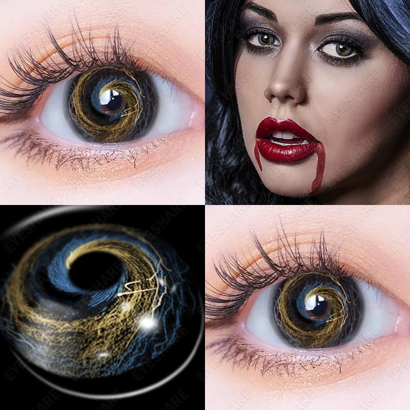 EYESHARE 1 Pair Cosplay Contact Lenses for Eyes Vampire Party Cosplay Colored Softlens 14.5mm Halloween Lens