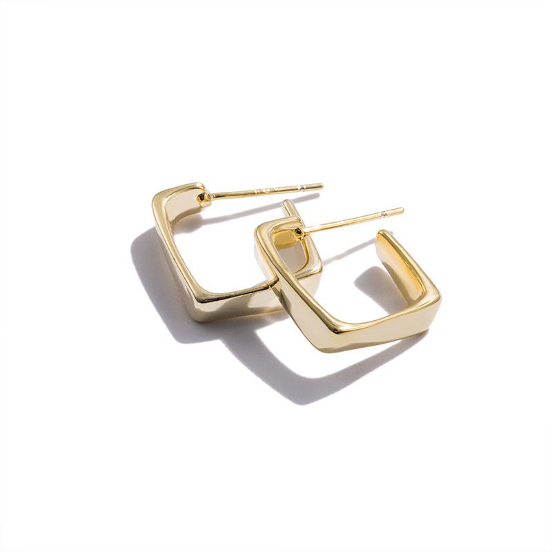 Feminine Temperament Simple and Cool Personality Square Earrings