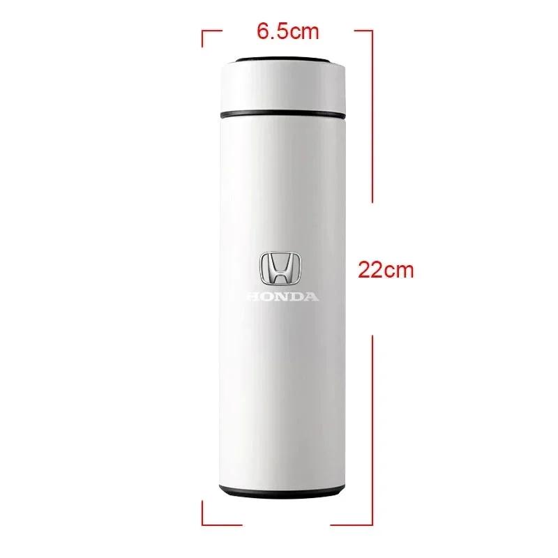 XR Car New Honda 500ml Stainless Steel Car Emblem Intelligent Temperature Cup Coffee Cup For Honda CRV Accord Mugen Prelude FI