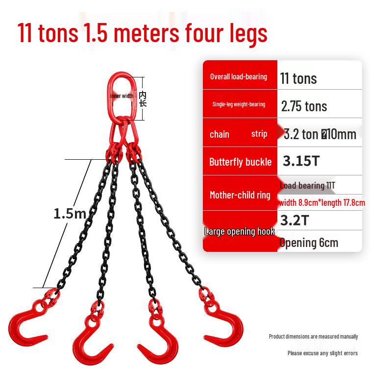 G80 Manganese Steel Double Hook Sling Chain for Lifting and Hoisting