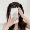 Wang Xinling Style Black Velvet Bow Side Bangs Hairpin – Summer Princess Accessory