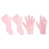 HEALLILY Moisturizing Gloves and Socks Set, Silicone Gel Spa Gloves, Callus Remover Socks, Foot Care Socks, Beauty Hand Mitts, Size M (Pink)