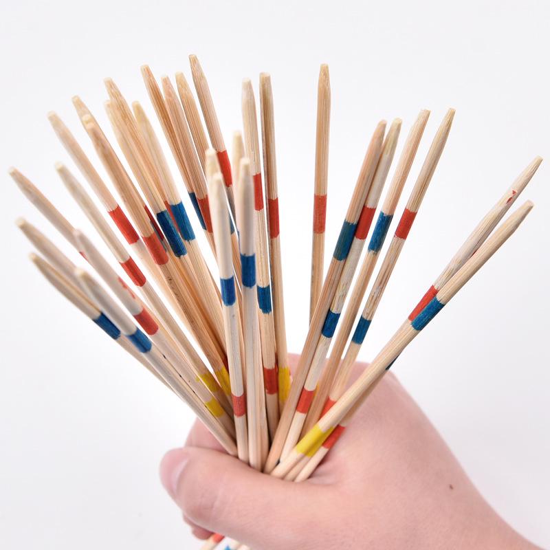 Nostalgische Bunte Holz-Pick-Up-Sticks Lernspiel für Grundschüler