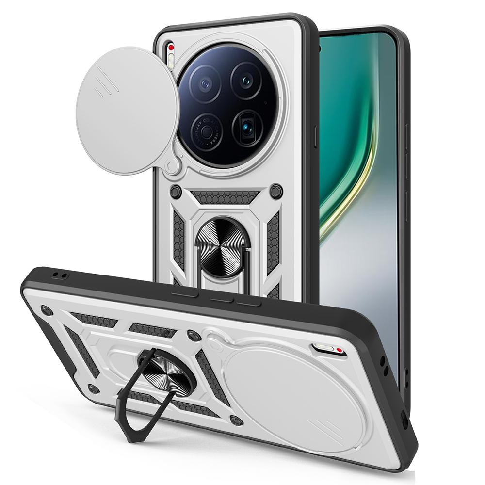 Hülle für Tecno Camon 40 Premier 5G Hülle Schiebekamera Schutz Ringständer Stoßfeste Abdeckung Capa Funda