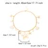 Summer Ocean Style Shell Flower Pendant Necklace for Women Vintage Gold Color Clavicle Chain Choker Beach Vacation Jewelry Gift
