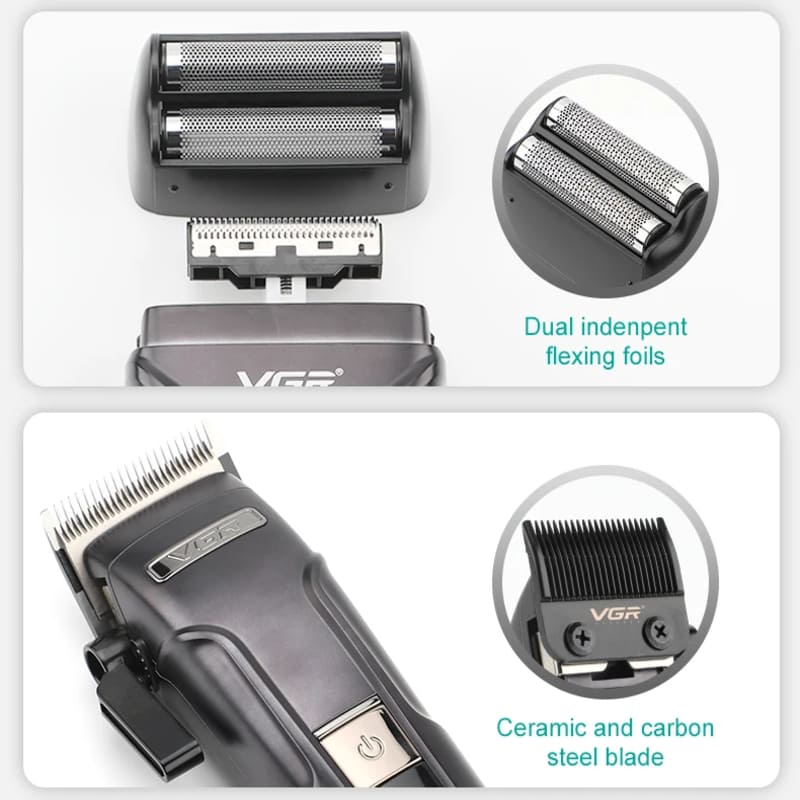 New VGR V-694 Reciprocating Professional Electric Shaver Carving Shears Multifunctional Hair Clipper with Digital Display Electric Hair Clipper Set