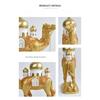 Camels Figurine with Mosque Tower Resin Camels Statue Ornament for Ramadans Eid Mubarak Home Decors Collectibles Gift