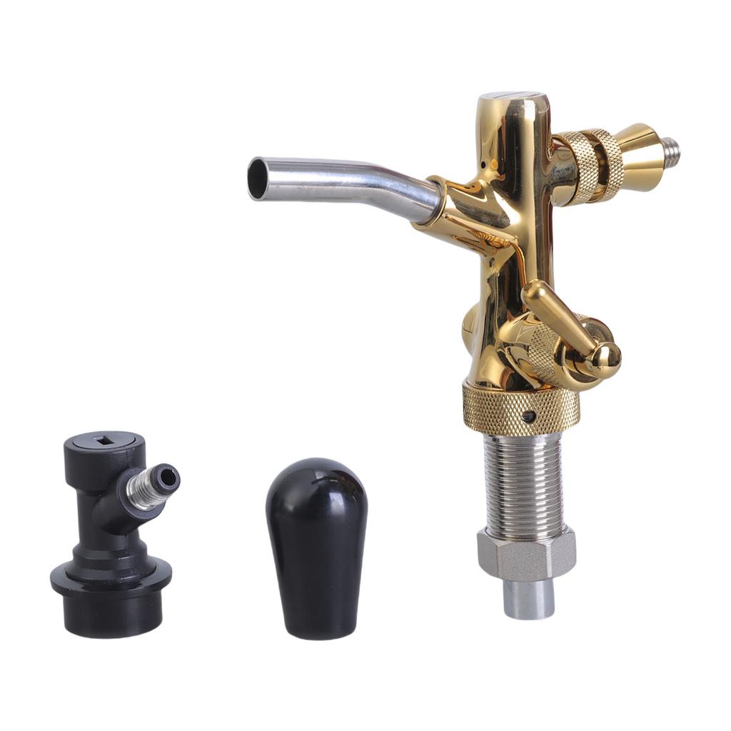 Beer Brewing Couplers Beer Kegs Dispenser Draft Beer Tap Adjustable Flows Control Switchs Brass Texture for Beer