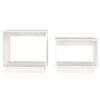 VidaXL Tables basses gigognes 2 pcs Blanc Bois de pin massif