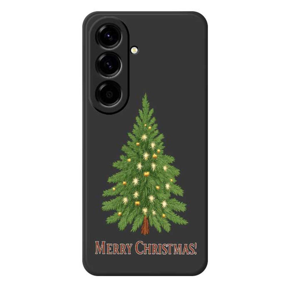 For Samsung Galaxy A56 5G Case Christmas Tree Pattern Printing Straight Edge TPU Phone Back Cover