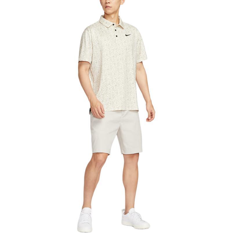 Nike Polo Manica Corta con Bottone Logo Uomo top Avorio Chiaro HM5795110
