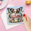6Pcs Cute Cartoon Diamond Mosaic Festival Gift Cards Rinestone Embroidery Arts Craft Cards Kit for Friend Family Lover