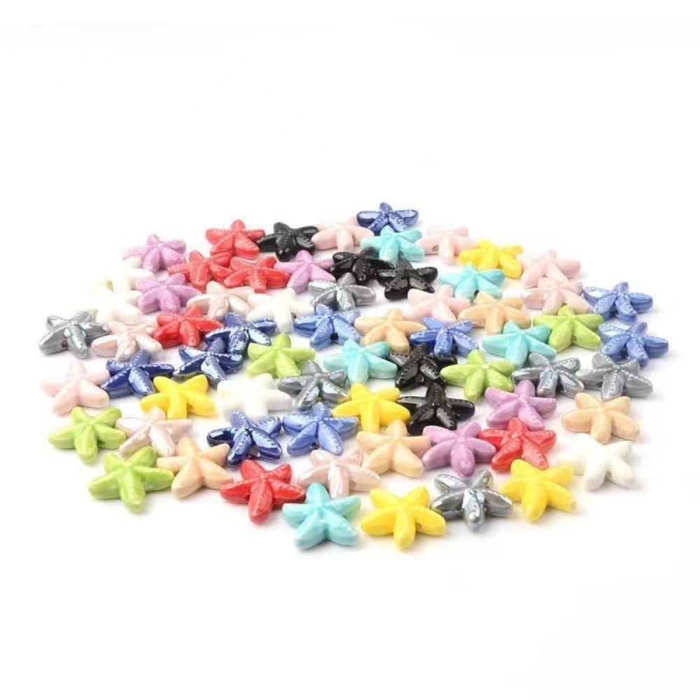 10pcs Fresh Color Starfish Bead Handmade Craft Jewelry Making Material Women