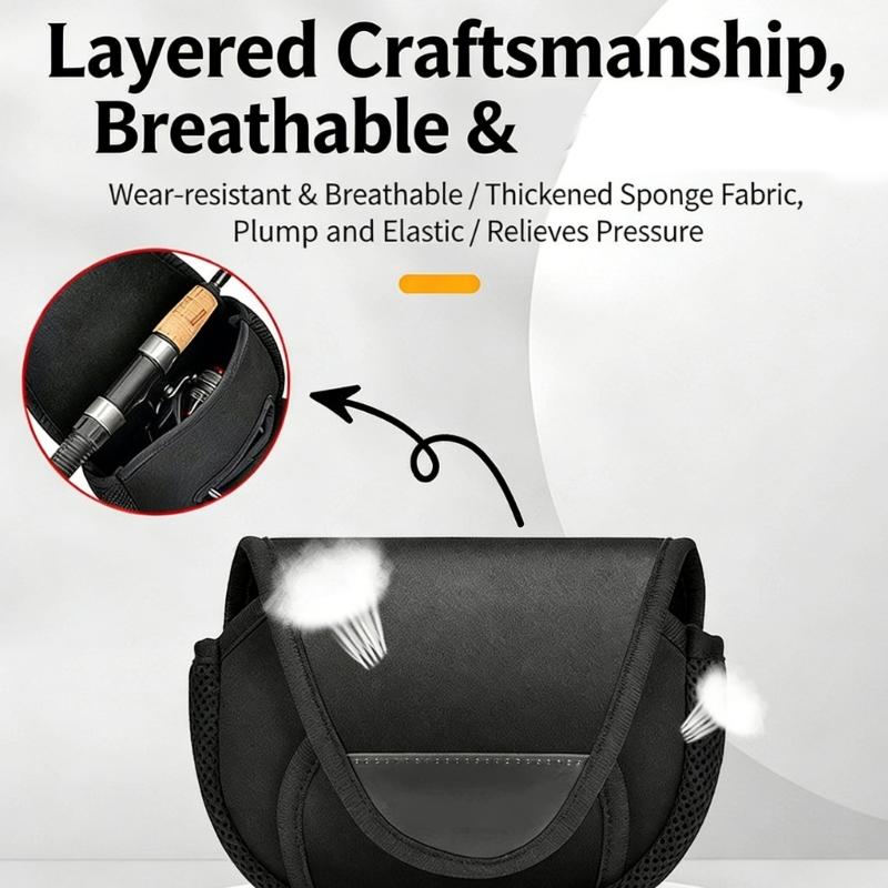 Fishing Rotating Reel Protective Bag Portable Fishing Reel Bag Baitcasting Fishing Reel Protective Case Bag Protector