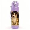 1 PZ Cucciolo Corgi Ritratto Classico 750ml Plastica Colorata Borraccia Sportiva Tappo Flip con Cannuccia Anti-perdita Adatta per Sport Ufficio Uso Domestico