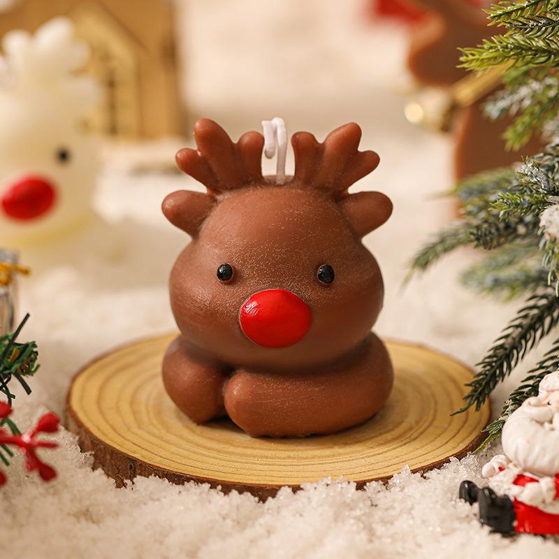 

Рождественские ароматизированные свечи Рождественский лось Снеговик Свеча Украшение Креативный подарок Рождественская свеча Сувенир