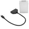 TypeC SATA Adapter 2.5in USB 3.0 10G SSD HDD Hard Disk Drive Cable Protection Box(White )