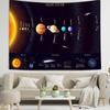 Universe Solar System Tapestry, Educational Science Tapestries for Teacher, Students, Outer Space Planet Galaxy Tapestry G