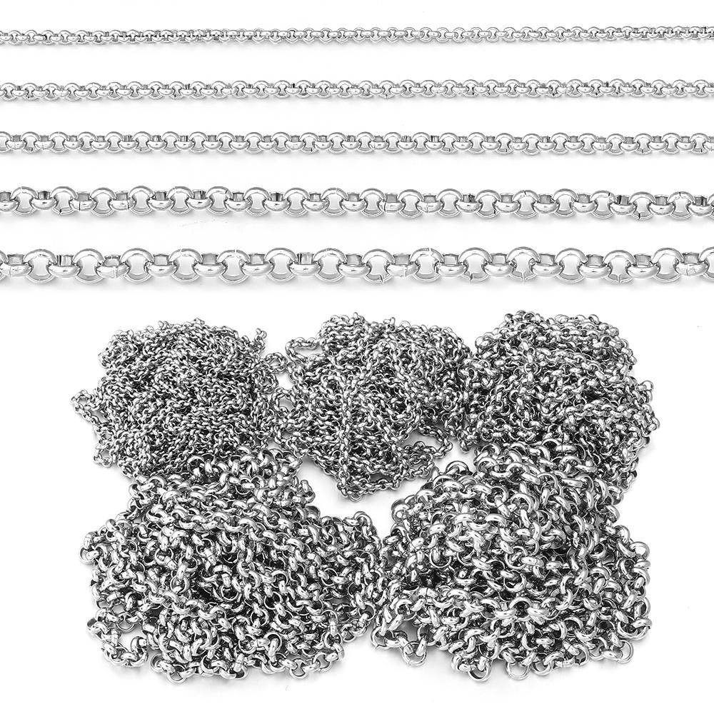 5 Yards/Los Edelstahlketten O-förmige Ketten Großhandelsgliederketten Für Schmuckherstellung DIY Halskette Armband Ketten Zubehör