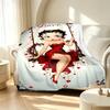 Betty Boop Pattern Blanket for Home Decoration, Bed, Sofa, Car Travel, Camping, Suitable for All Seasons, Birthday Christmas Gift