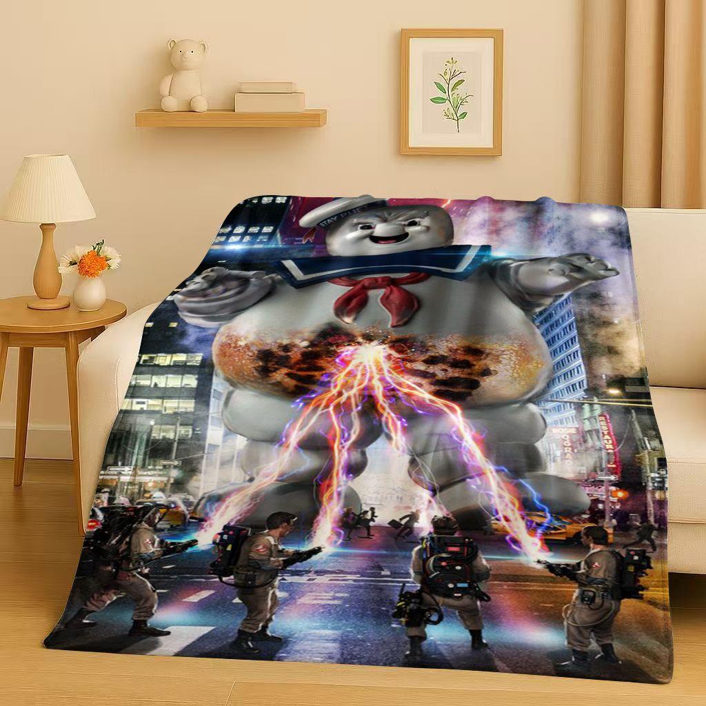 3D Horrorfilm G-Ghostbusters Cartoon Flanelldecke, Ultraweiche Warme Plüschdecke für Zuhause Schlafzimmer Bett Sofa Abdeckung Büro Kinder