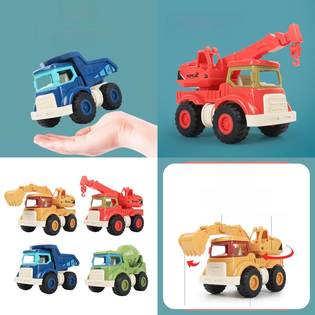 Childrens Inertia Engineering Toy Car Set With Movable Parts For Toddler Development And Imaginative Play