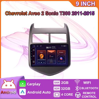 Icreative Auto Radio Für Chevrolet Aveo 2 Sonic T300 2011-2015 Multimedia Player Navigation GPS 2 din 2din Android autoradio CarPlay