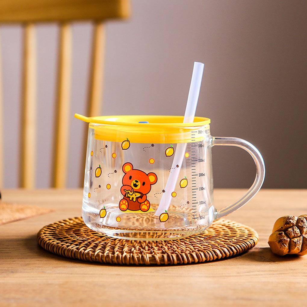 Roztomilý hrnek na vodu Přenosný zvířecí vzor Dětský náhradní šupinatý kolejní mléko káva snídaňový slámový hrnek na pití